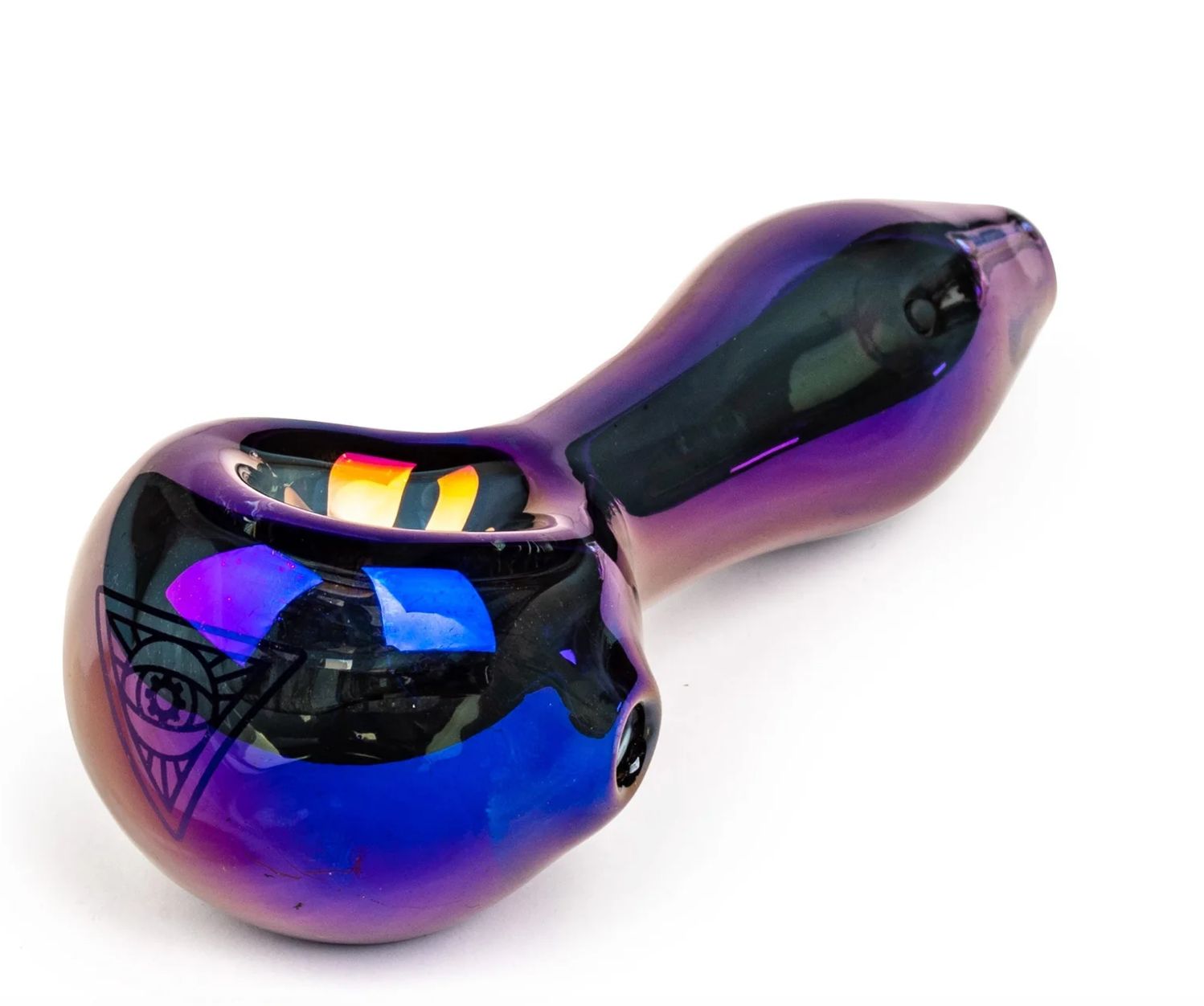 4” RED EYE TEK-Metallic Terminator Finish Spoon Pipe w/Built in Screen