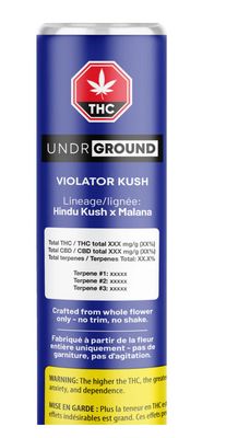 5g UNDRGROUND-Violator Kush PR 10x.5g