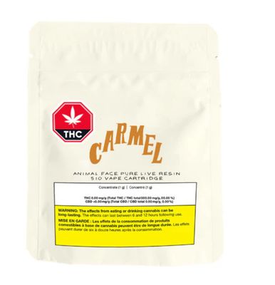 1g CARMEL-Animal Face Live Resin Vape Cartridge