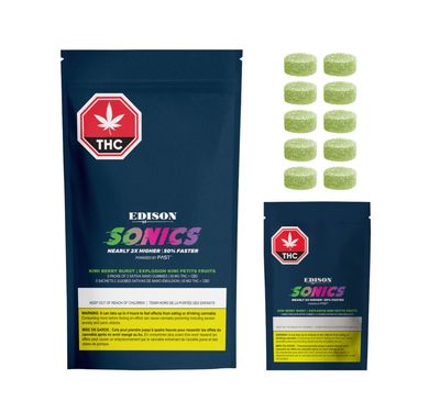 45g EDISON-Kiwi Berry Burst THC:CBD 1:1 10/pack