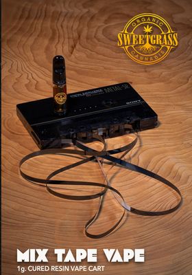 1g SWEETGRASS-Mixed Tape Cured Resin Vape Cartridge