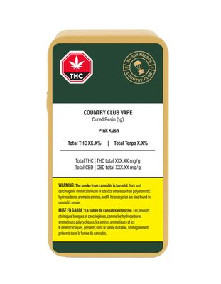 1g WOODY NELSON-Pink Kush Cured Resin Vape Cartridge