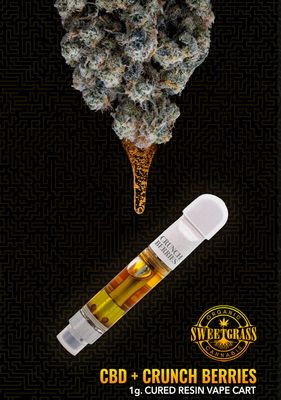 1g SWEETGRASS-Crunch Berries THC+CBD Vape Cartridge
