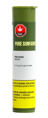 2.5g PURE SUNFARMS-Pink Rhino PR 5x.5g