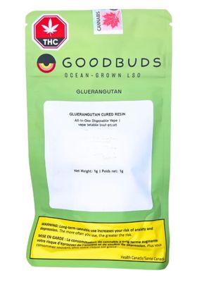 .5g GOOD BUDS-Gluerangutan Cured Resin All-In-One Vape Pen