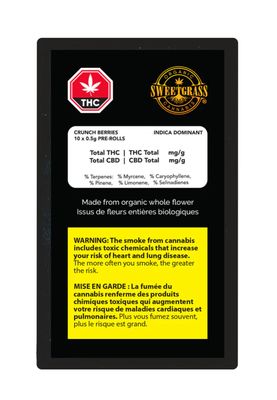 5g SWEETGRASS ORGANIC-Crunch Berries PR 10x.5g