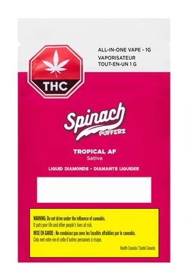 1g SPINACH-PUFFERZ Tropical AF Diamond Disposable Vape Pen