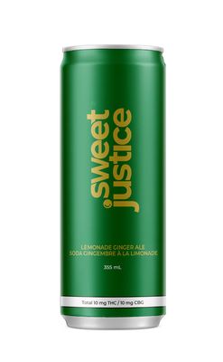 355ml SWEET JUSTICE-Lemonade Ginger Ale THC:CBG