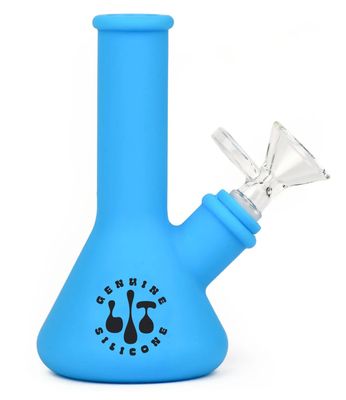 5" LIT SILICONE-Beaker Bong / Water Pipe Bubbler