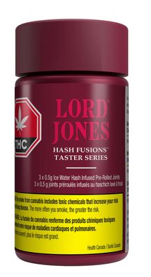 1.5g LORD JONES-Hash Fusion Variety Pack Infused PR 3x.5g