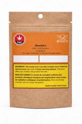 1g ROSEBUD FARMS-Sherbert (GSC x Pink Panties) Live Rosin Vape Cartridge