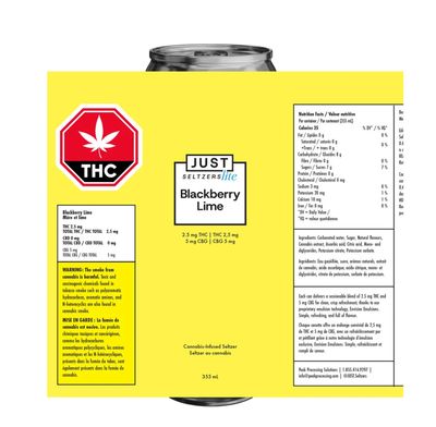 355ml JUST SELTZERS LITE-Blackberry Lime THC:CBG