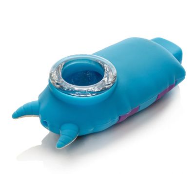 3” LIT SILICONE-Monster Hand Pipe w/Glass Bowl