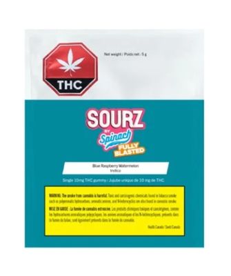 5g FULLY BLASTED-Blue Raspberry Watermelon Sourz Single Gummy