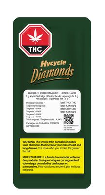 1g HYCYCLE-Jungle Jack Diamond Blend Vape Cartridge