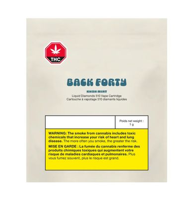 1.2g BACK FORTY-Kush Mint Boosted Disposable Vape Pen