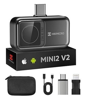 HIKMICRO Mini2 V2 Wärmebildkamera mit manuellem Fokus, Auflösung 256x192, 25Hz, USB-C/Lightning