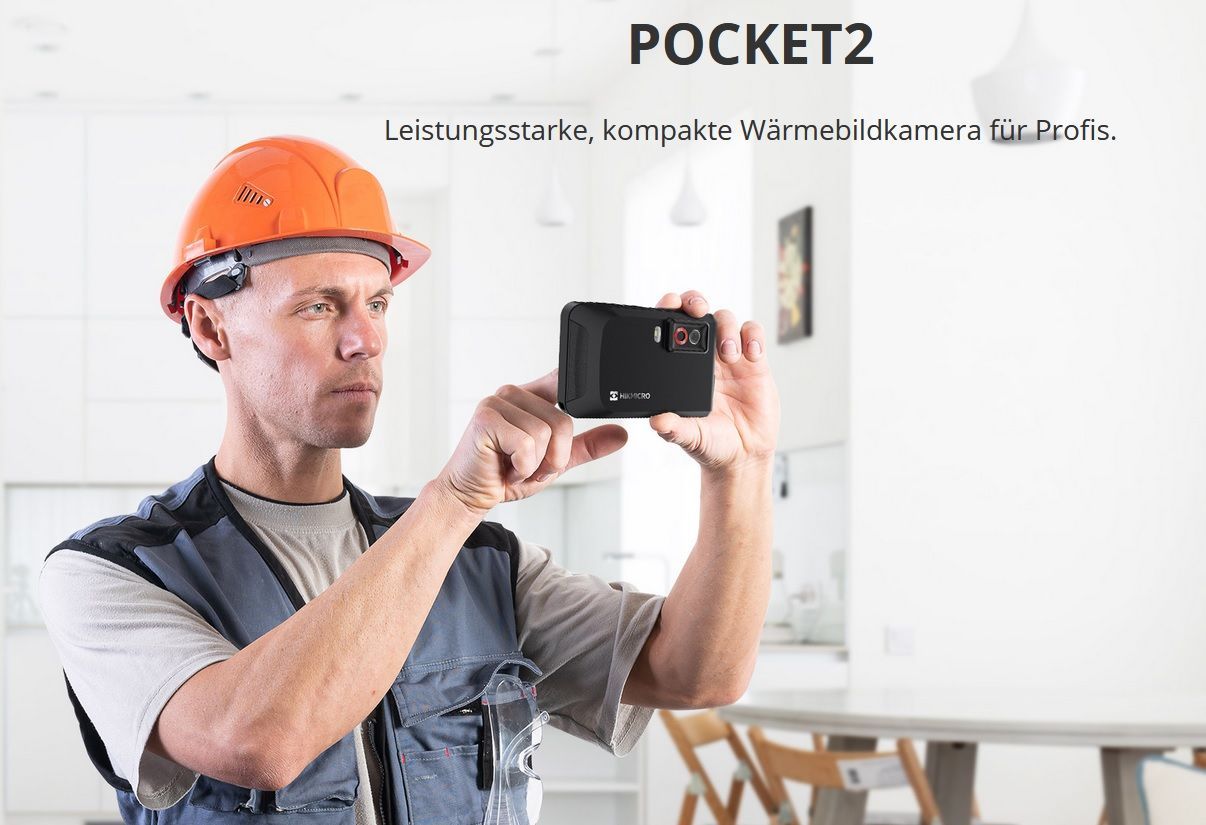 HIKMICRO Pocket2 Wärmebildkamera mit WLAN, 256 x 192 Pixel, -20 bis 400°C