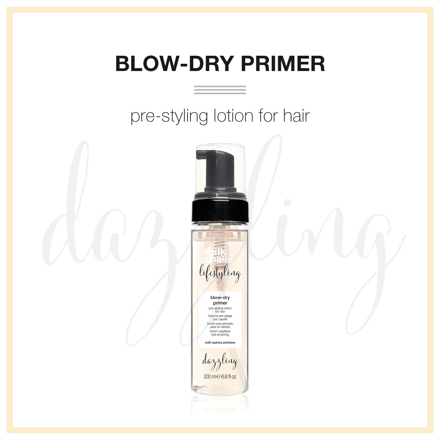 Blow dry shampoo