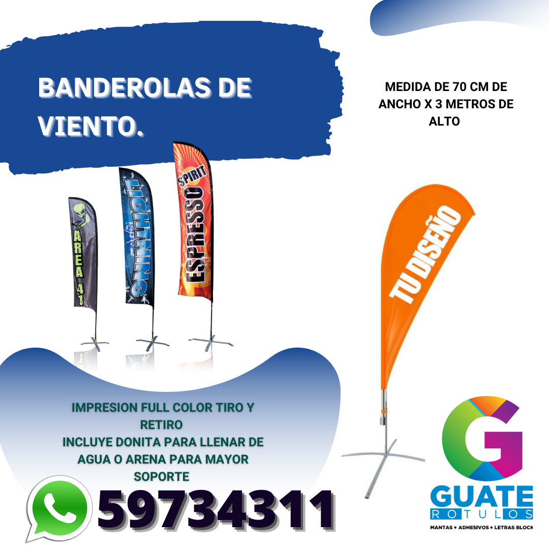 Banderolas de 4 Metros 