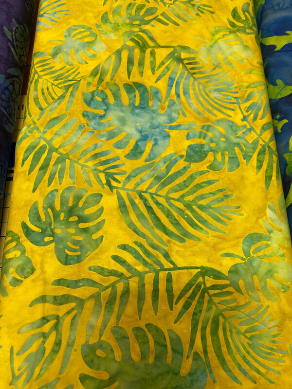 Beachy Batiks Palm On Citrus