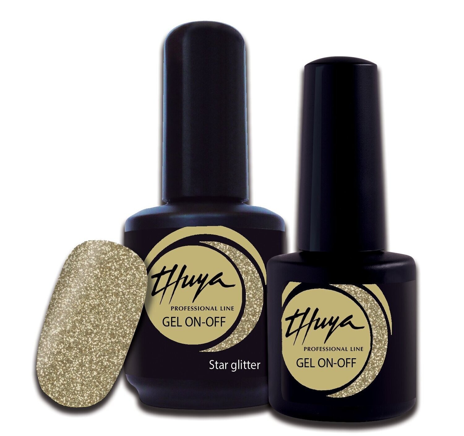 Smalto semipermanente Thuya - Gel ON OFF - 162- Star glitter, Formato: 7 ml