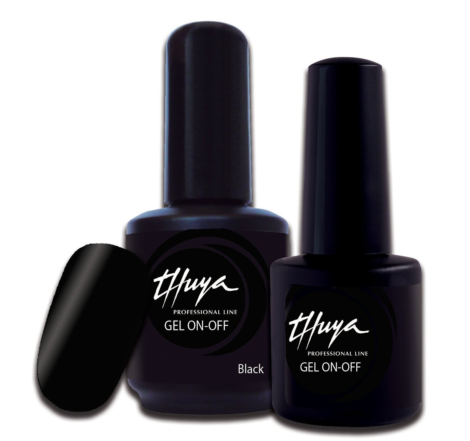 Smalto semipermanente Thuya - Gel ON OFF - 031 - Black, Formato: 7 ml