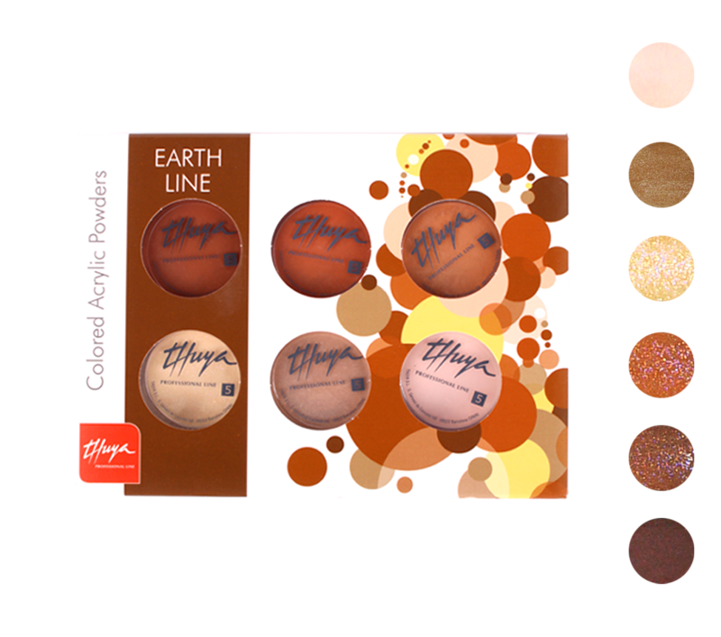 Polvere acrilica colorata - Earth line Thuya (6pz) Polvere acrilica colorata - Earth line Thuya (6pz)