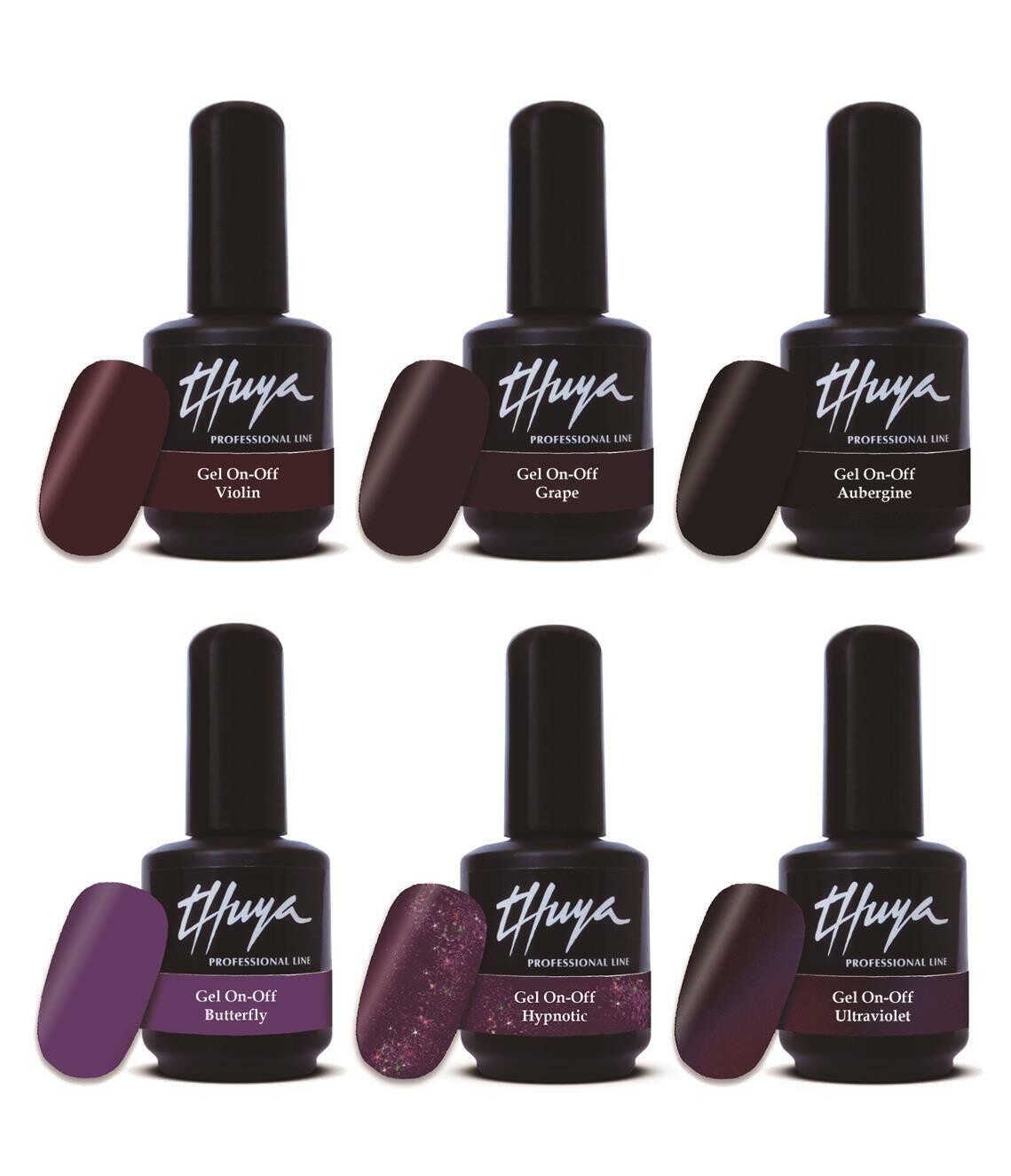 Gel On Off  Thuya Collezione - 012 Shades of Purple, Colore: Cofanetto (6pz)