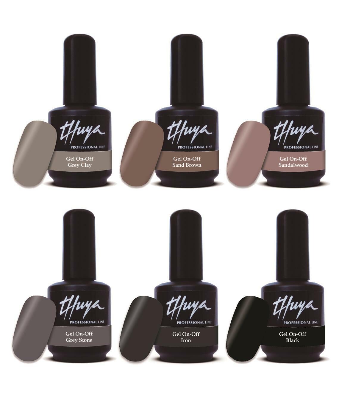 Gel On Off  Thuya Collezione - 013 Shades of Sand, Colore: Cofanetto (6pz)