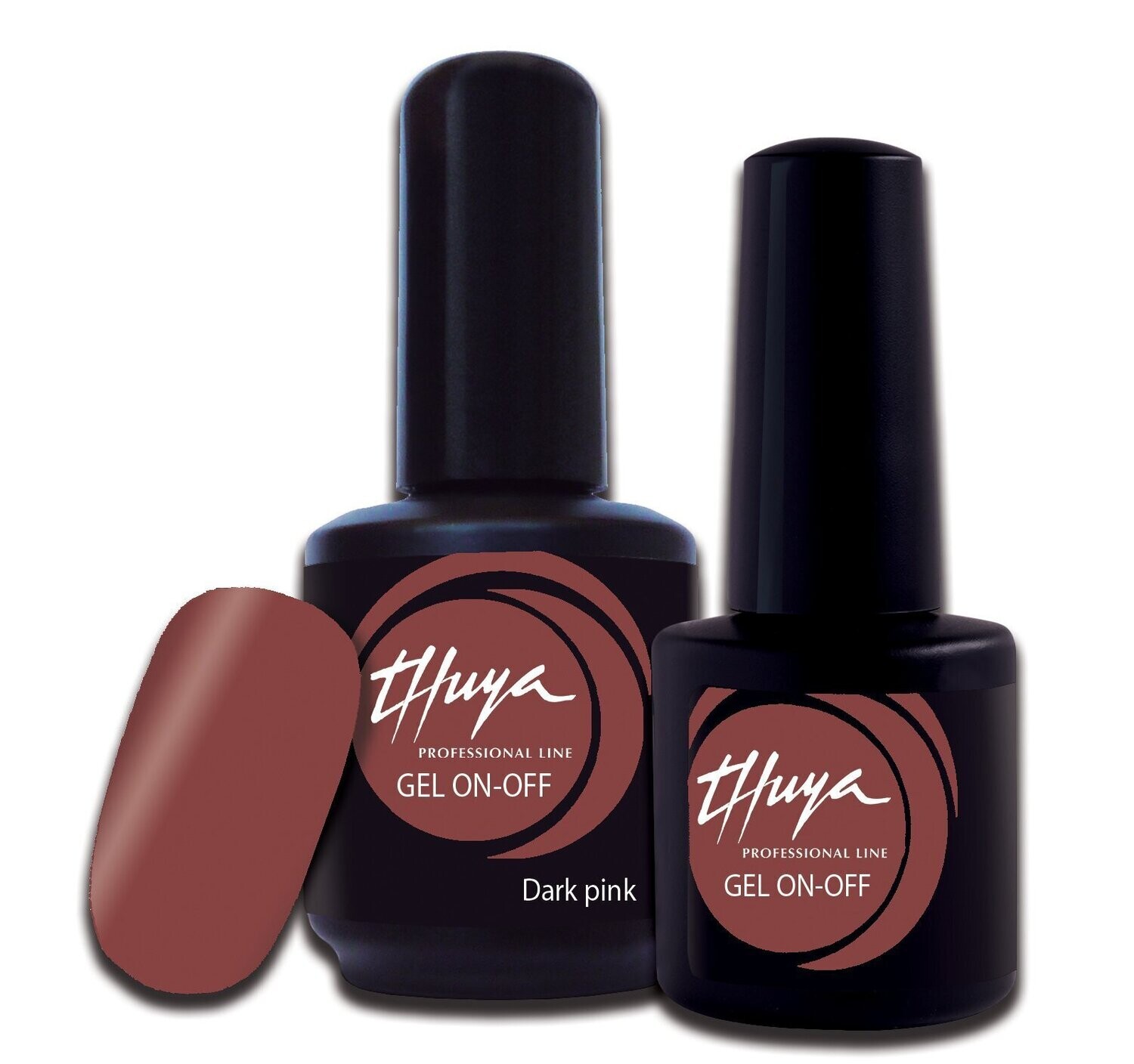 Smalto semipermanente Thuya - Gel ON OFF - 008 - Dark pink, Formato: 7 ml
