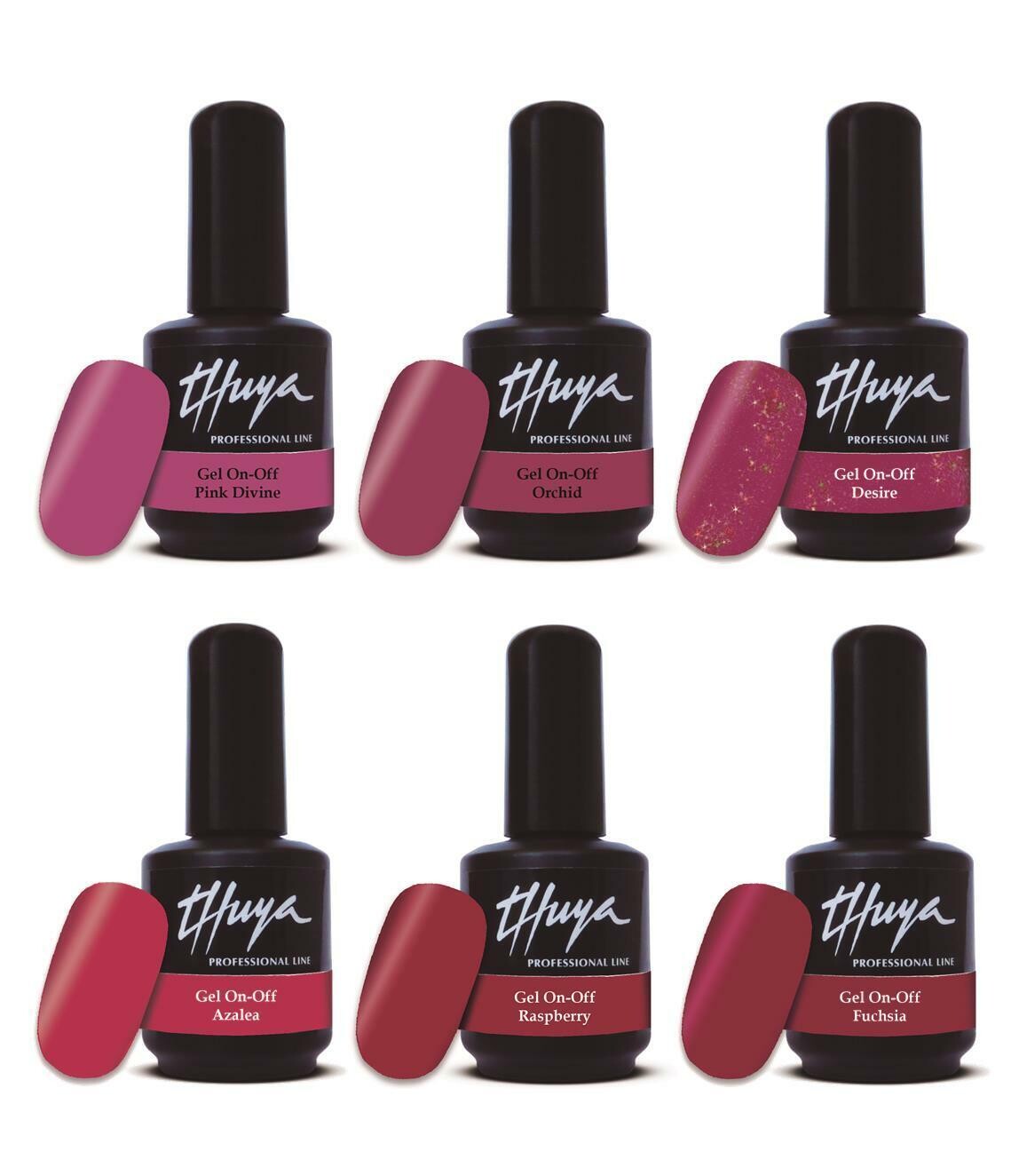 Gel On Off  Thuya Collezione - 004 Shades of Hot Pink, Colore: Cofanetto (6pz)