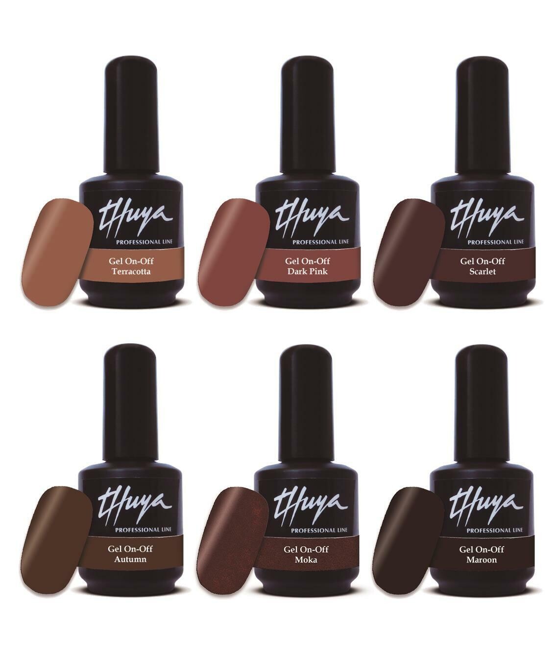 Gel On Off  Thuya Collezione - 014 Shades of Earth, Colore: Cofanetto (6pz)