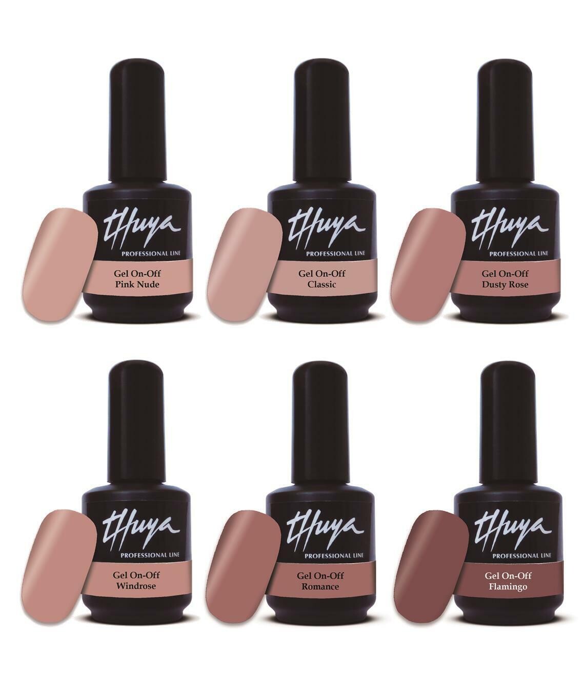 Gel On Off  Thuya Collezione - 002 Shades of Nude, Colore: Cofanetto (6pz)