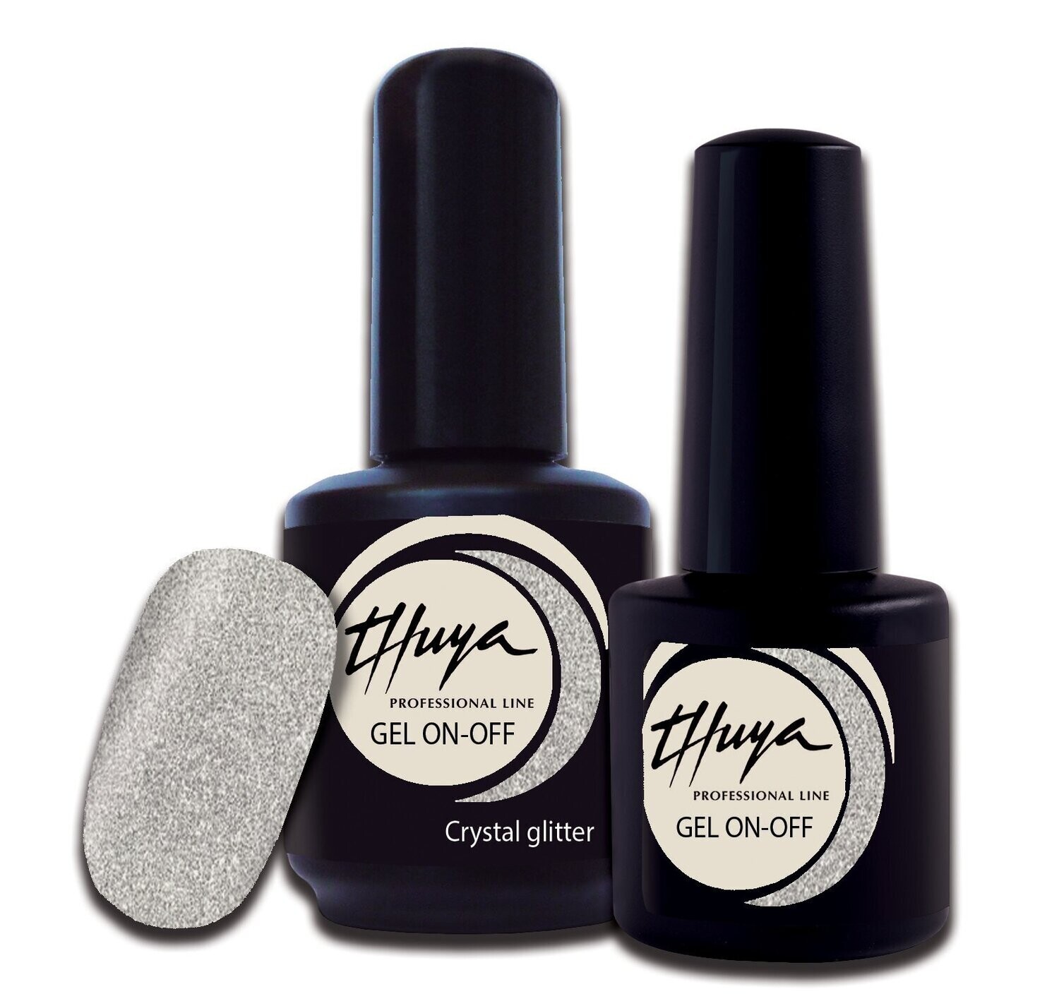 Smalto semipermanente Thuya - Gel ON OFF - 101 - Crystal glitter Smalto semipermanente Thuya - Gel ON OFF - 101 - Crystal glitter