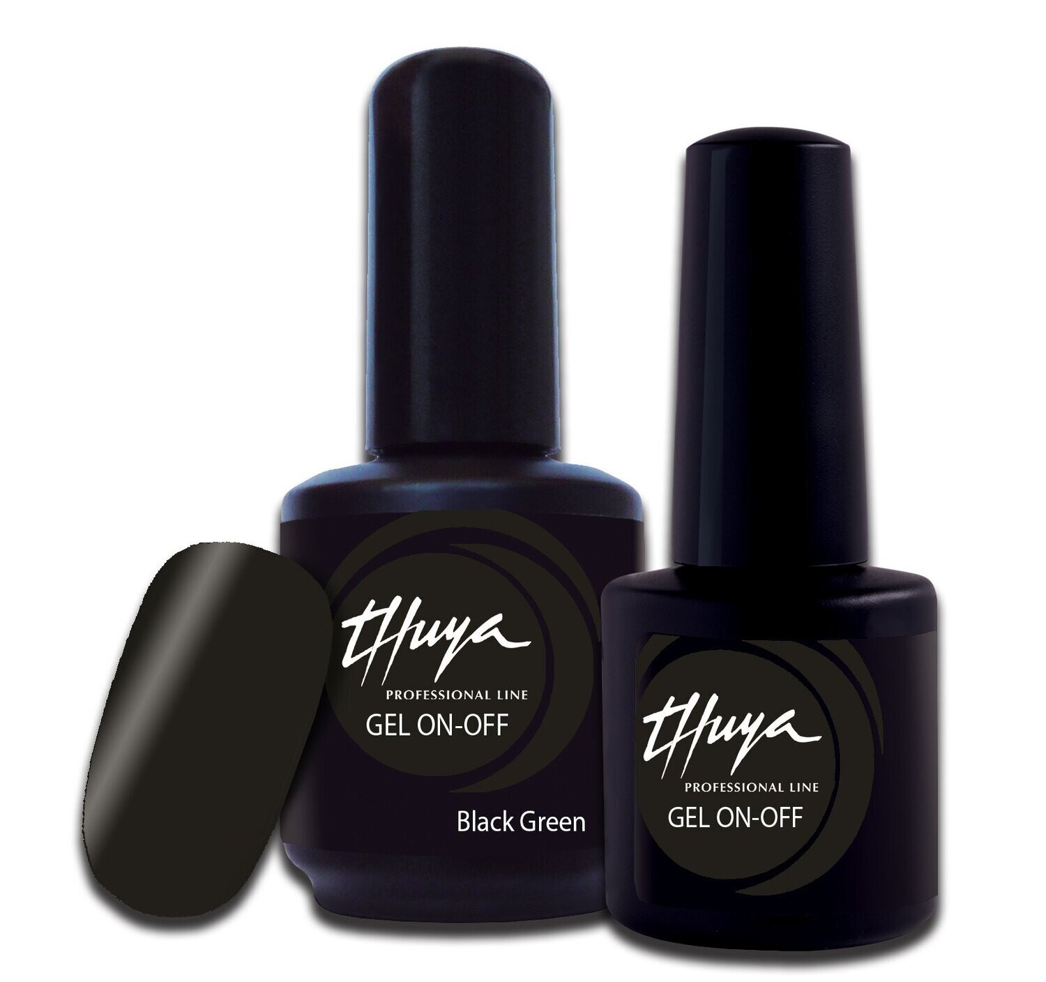 Smalto semipermanente Thuya - Gel ON OFF - 202- Black Green, Formato: 7 ml