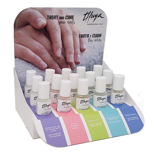 Espositore smalti curativi e trattamenti cuticole (15 pezzi) Thuya Espositore smalti curativi e trattamenti cuticole (15 pezzi) Thuya