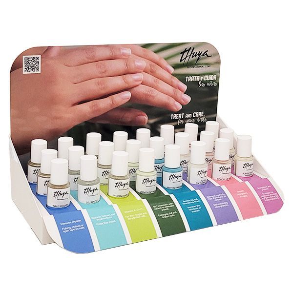 Espositore smalti curativi e trattamenti cuticole (24 pezzi) Thuya Espositore smalti curativi e trattamenti cuticole (24 pezzi) Thuya