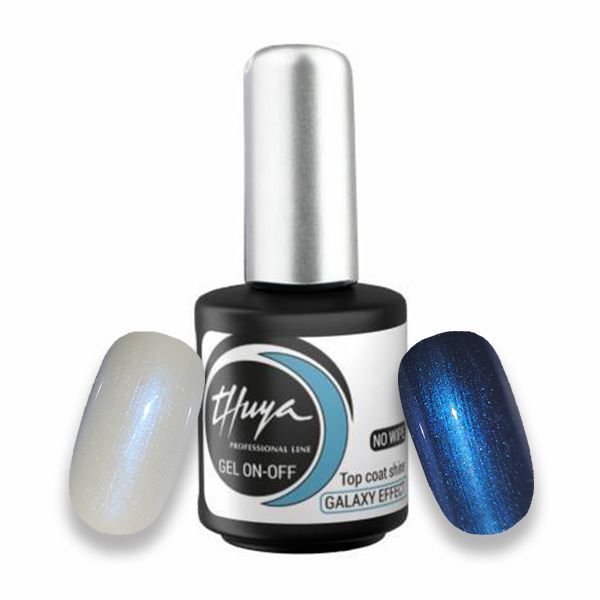 Gel ON OFF Thuya (14ml) Top Coat - Shine GALAXY EFFECT - No Wipe (Sigillante lucidante iridescente senza dispersione) Gel ON OFF Thuya (14ml) Top Coat - Shine GALAXY EFFECT - No Wipe (Sigillante lucidante iridescente senza dispersione)
