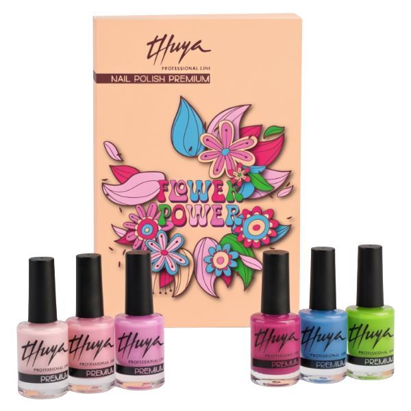 Smalto Premium Thuya - Cofanetto (6pz) - 005 - Flower Power