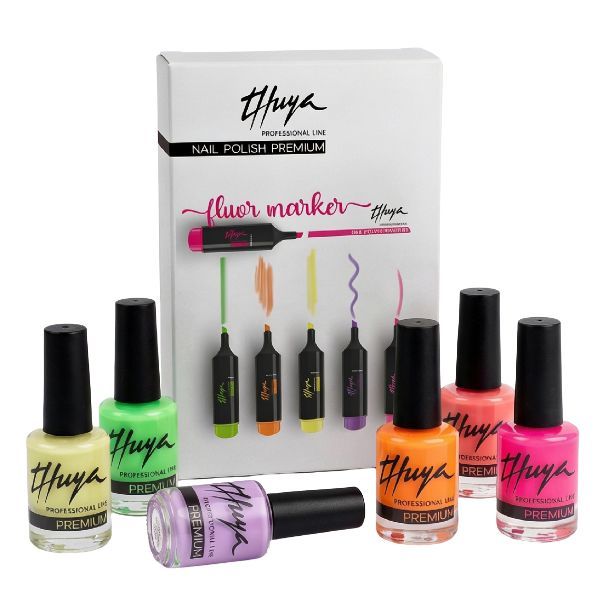 Smalto Premium Thuya - Cofanetto (6pz) - 006 - Fluor Marker