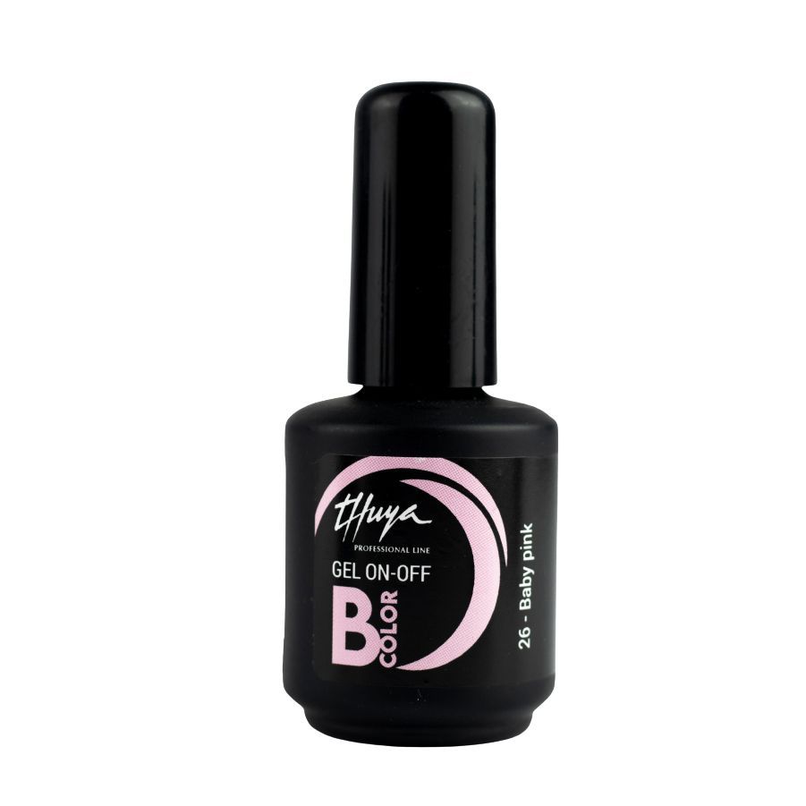 Smalto semipermanente Thuya - Gel ON OFF B-COLOR - 026 - Baby pink Smalto semipermanente Thuya - Gel ON OFF B-COLOR - 026 - Baby pink