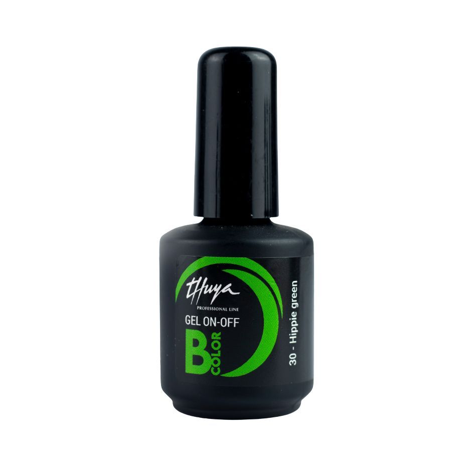 Smalto semipermanente Thuya - Gel ON OFF B-COLOR - 030 - Hippie green Smalto semipermanente Thuya - Gel ON OFF B-COLOR - 030 - Hippie green