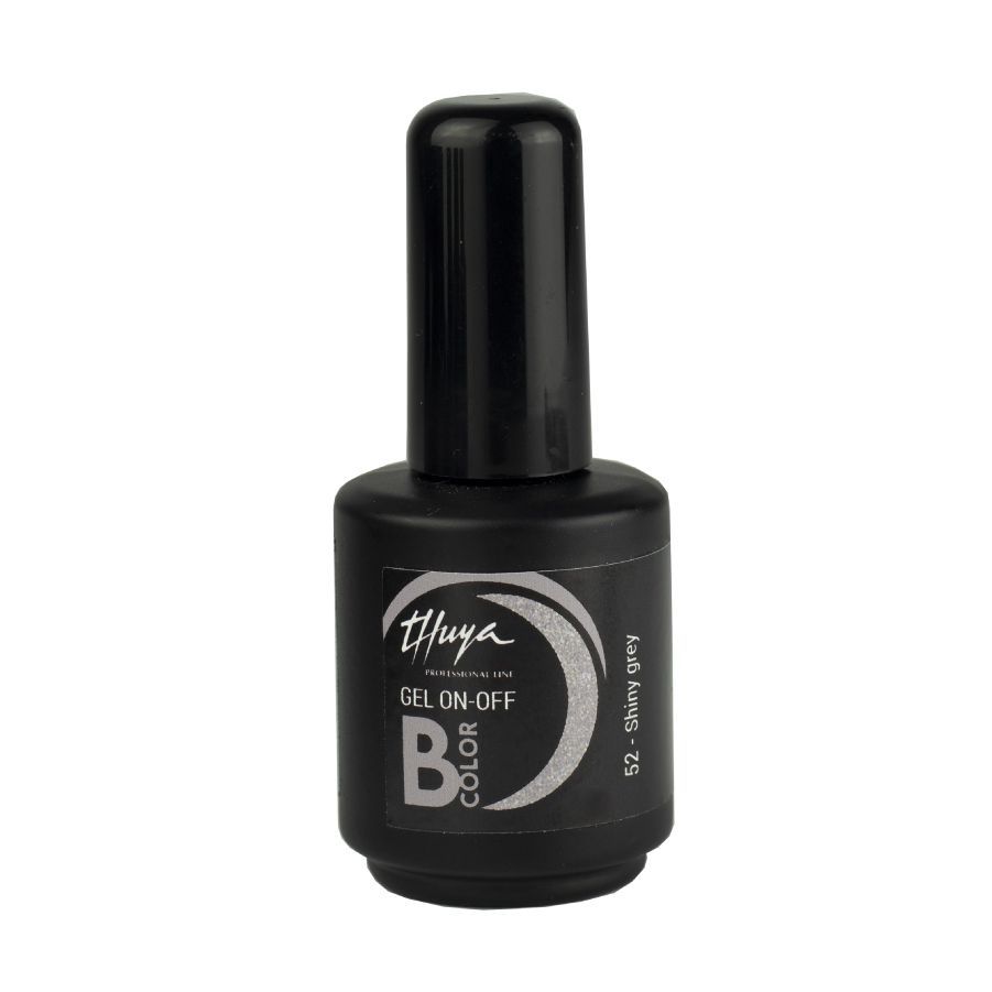 Smalto semipermanente Thuya - Gel ON OFF B-COLOR - 052 - Shiny grey