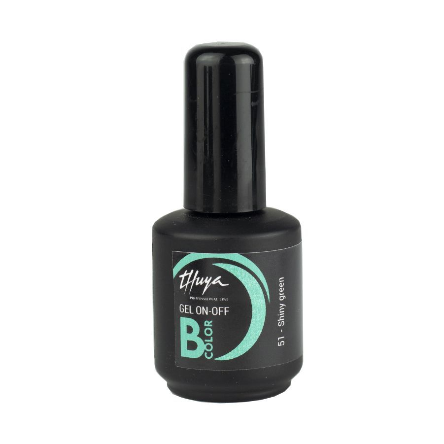 Smalto semipermanente Thuya - Gel ON OFF B-COLOR - 051 - shiny green Smalto semipermanente Thuya - Gel ON OFF B-COLOR - 051 - shiny green