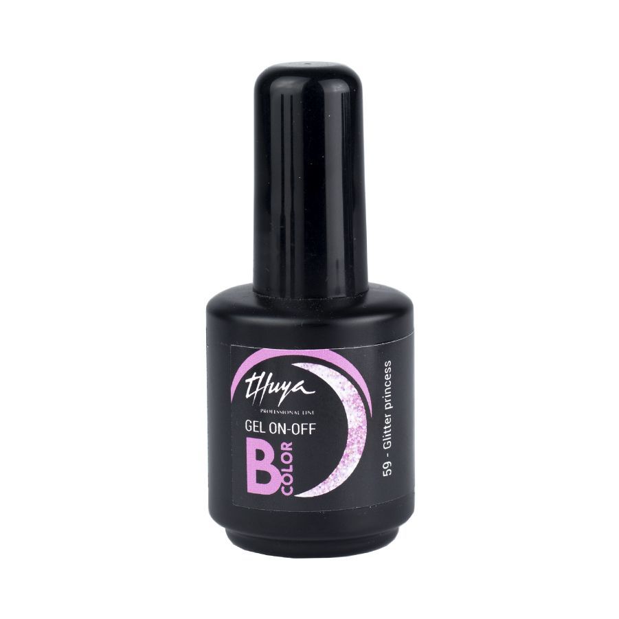 Smalto semipermanente Thuya - Gel ON OFF B-COLOR - 059 - Glitter princess