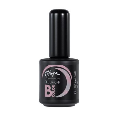 Smalto semipermanente Thuya - Gel ON OFF B-COLOR - 075 - Cat eye nude silver