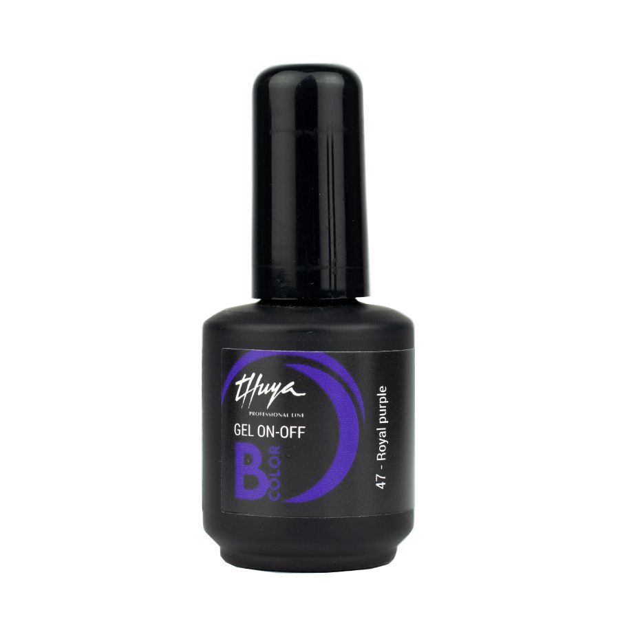 Smalto semipermanente Thuya - Gel ON OFF B-COLOR - 047 - Royal purple Smalto semipermanente Thuya - Gel ON OFF B-COLOR - 047 - Royal purple