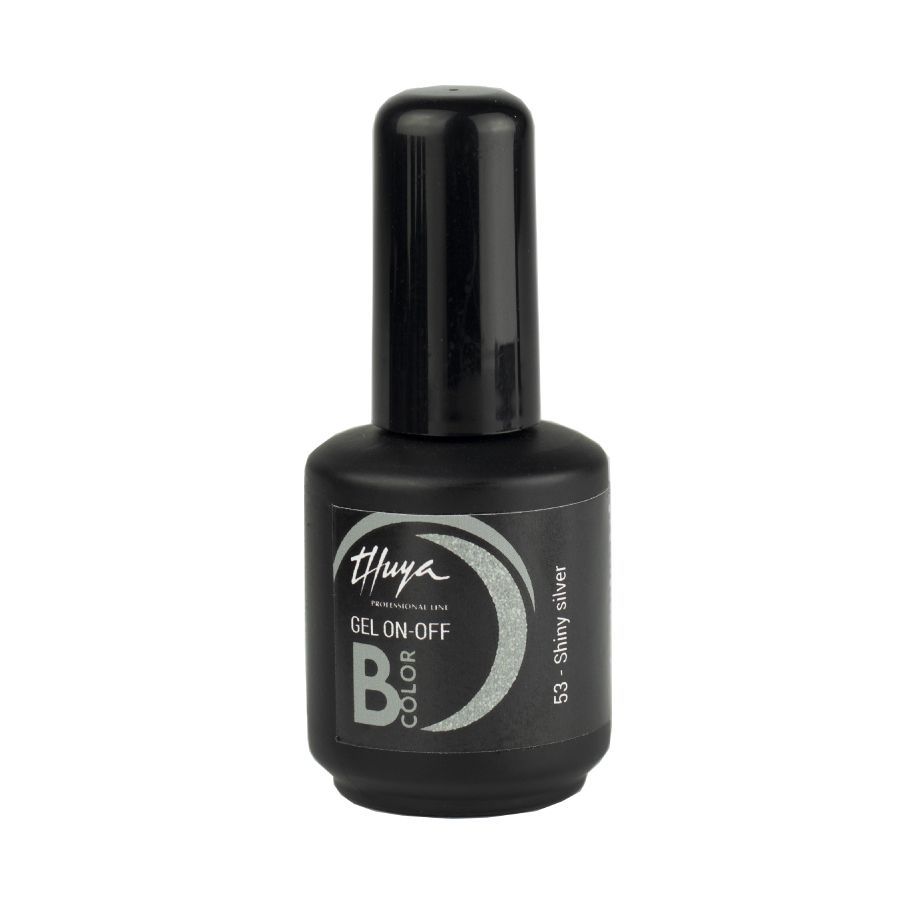 Smalto semipermanente Thuya - Gel ON OFF B-COLOR - 053 - Shiny silver