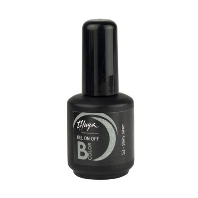 Smalto semipermanente Thuya - Gel ON OFF B-COLOR - 053 - Shiny silver